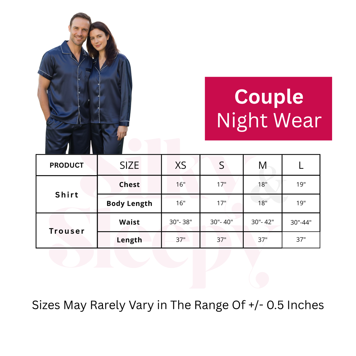 Midnight Blue 100% Pure Silk Pajama Set | Contrast Piping