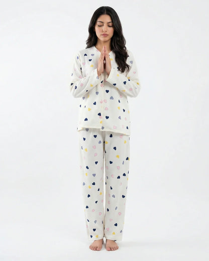 Summer Crinkled Pajama Suit - Love Dot