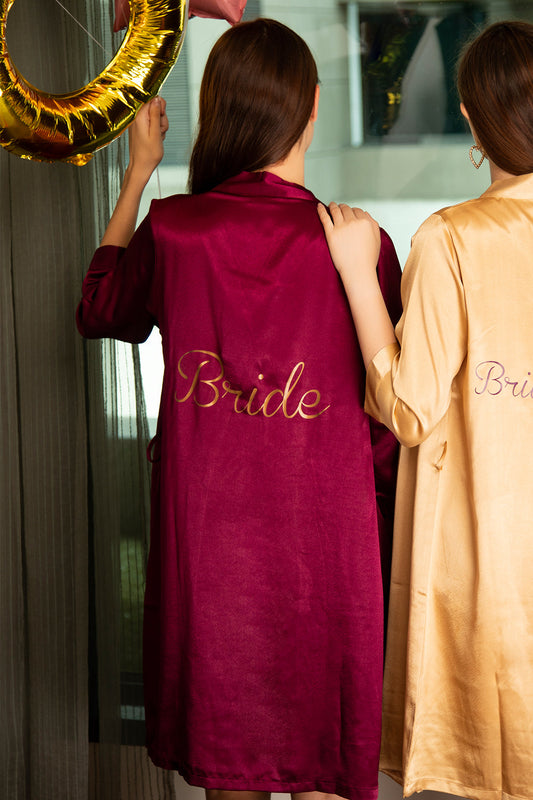 Forever Begins Bridal Satin Robe