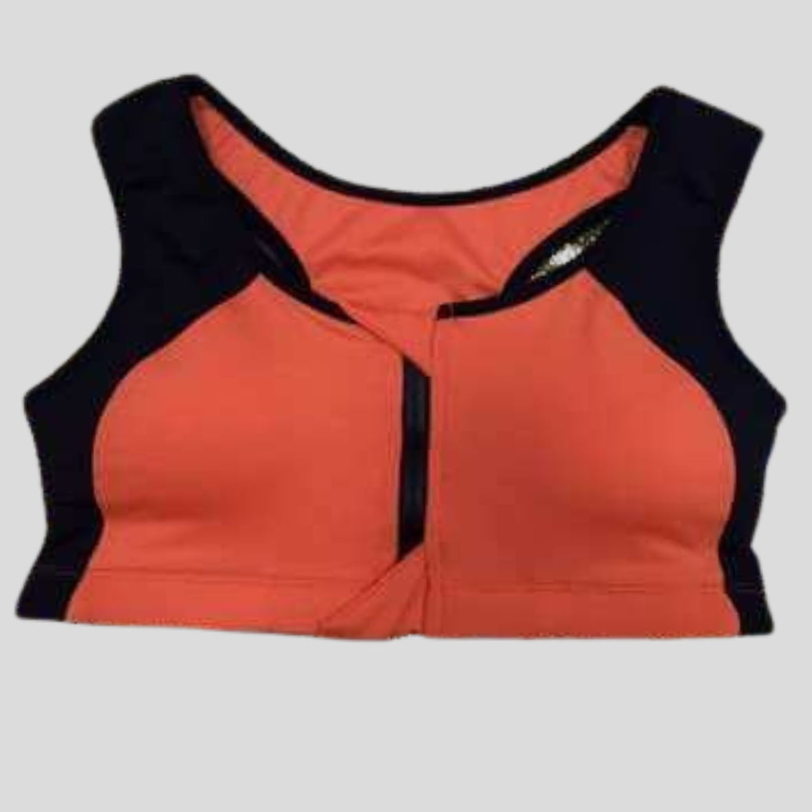 Fitness wear Front Zipper Yoga Bra - Orange