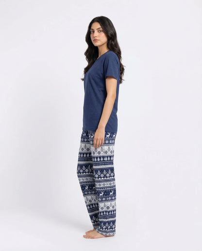 Cotton PJ Set - Nordic - Blue