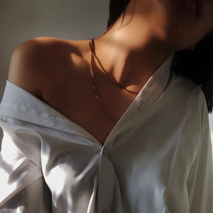 White Off-Shoulder T-Shirt Chain Strap Top
