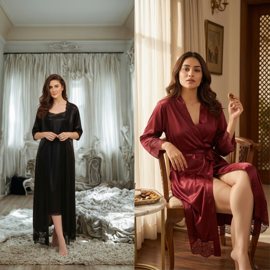 6-Piece Luxury Silk + 2-Piece Long Inner & Gown