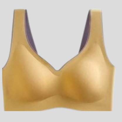 Soft Spandex Seamless Wire free Bra - Mustard