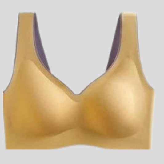Soft Spandex Seamless Wire free Bra - Mustard
