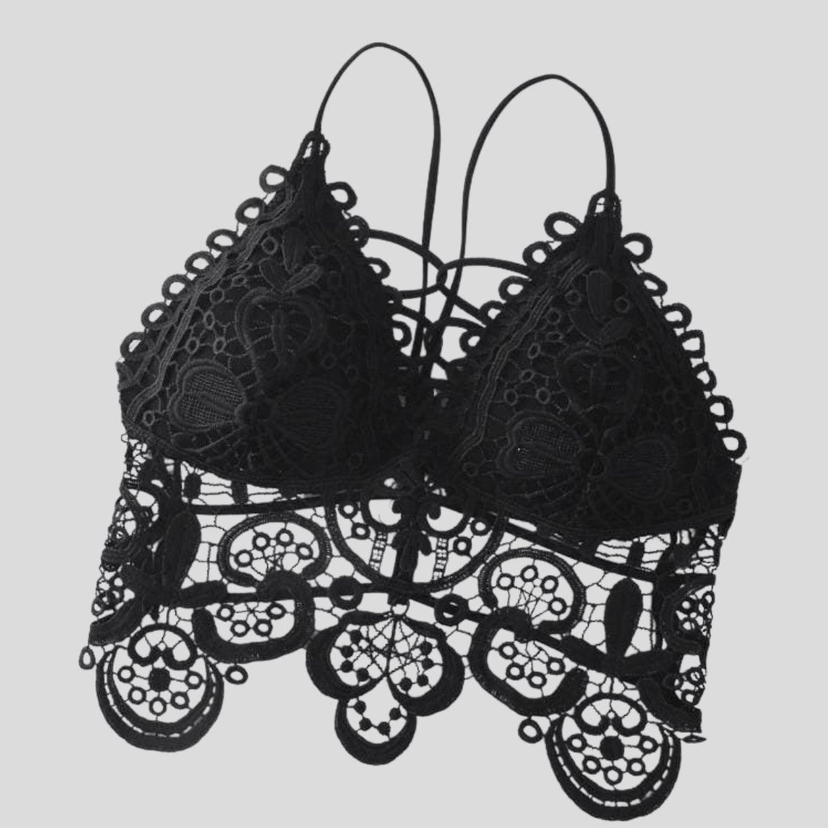 Lace hollow cut seamless bra