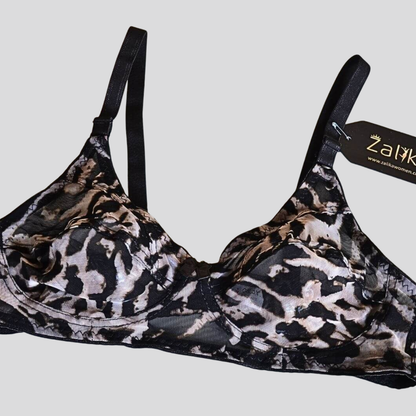Gray Full net non padded Bra high quality