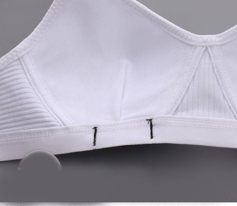 Cotton Bralette Seamless Bra - Black