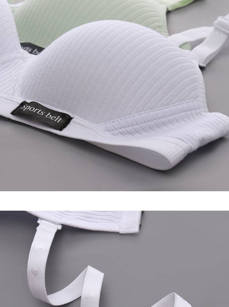 Cotton Bralette Seamless Bra - Dark Gray