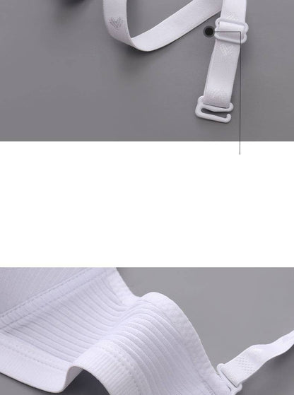 Cotton Bralette Seamless Bra - White