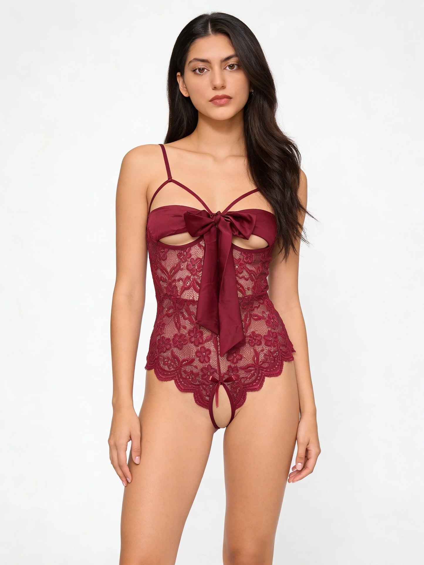 Ezra Open Bust Transparent Lingerie