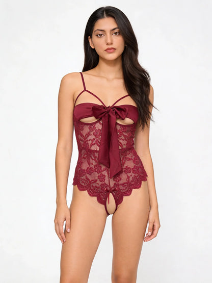 Ezra Open Bust Transparent Lingerie