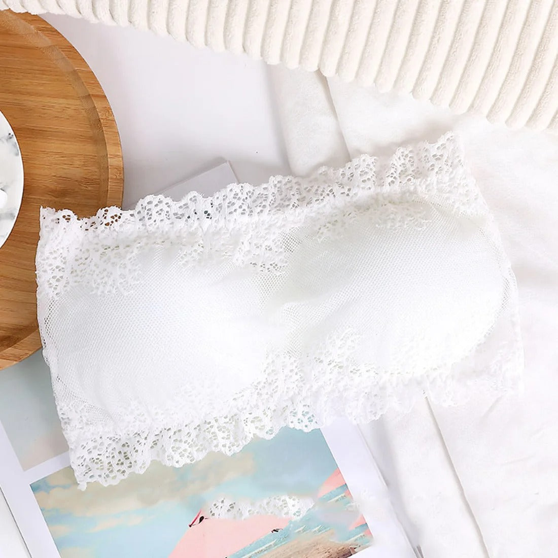 Strapless Fancy Padded Tube Bra