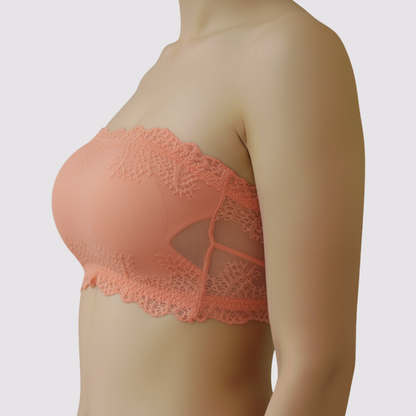 Strapless Fancy Padded Tube Bra